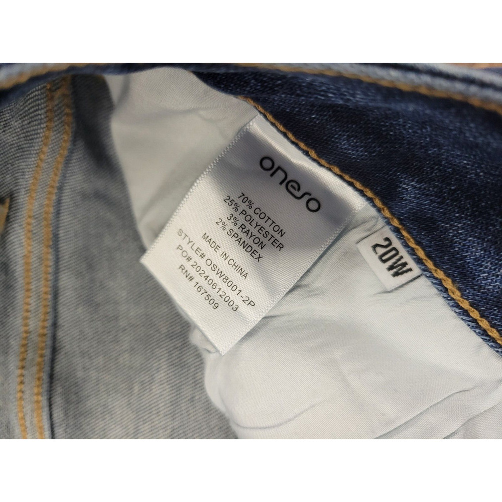 Wide Leg Flare Jeans in Medium Blue - Picture 3 of 6